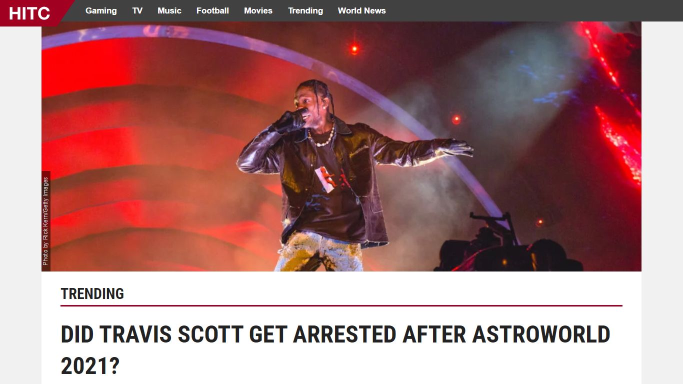 Did Travis Scott get arrested after Astroworld 2021? - HITC