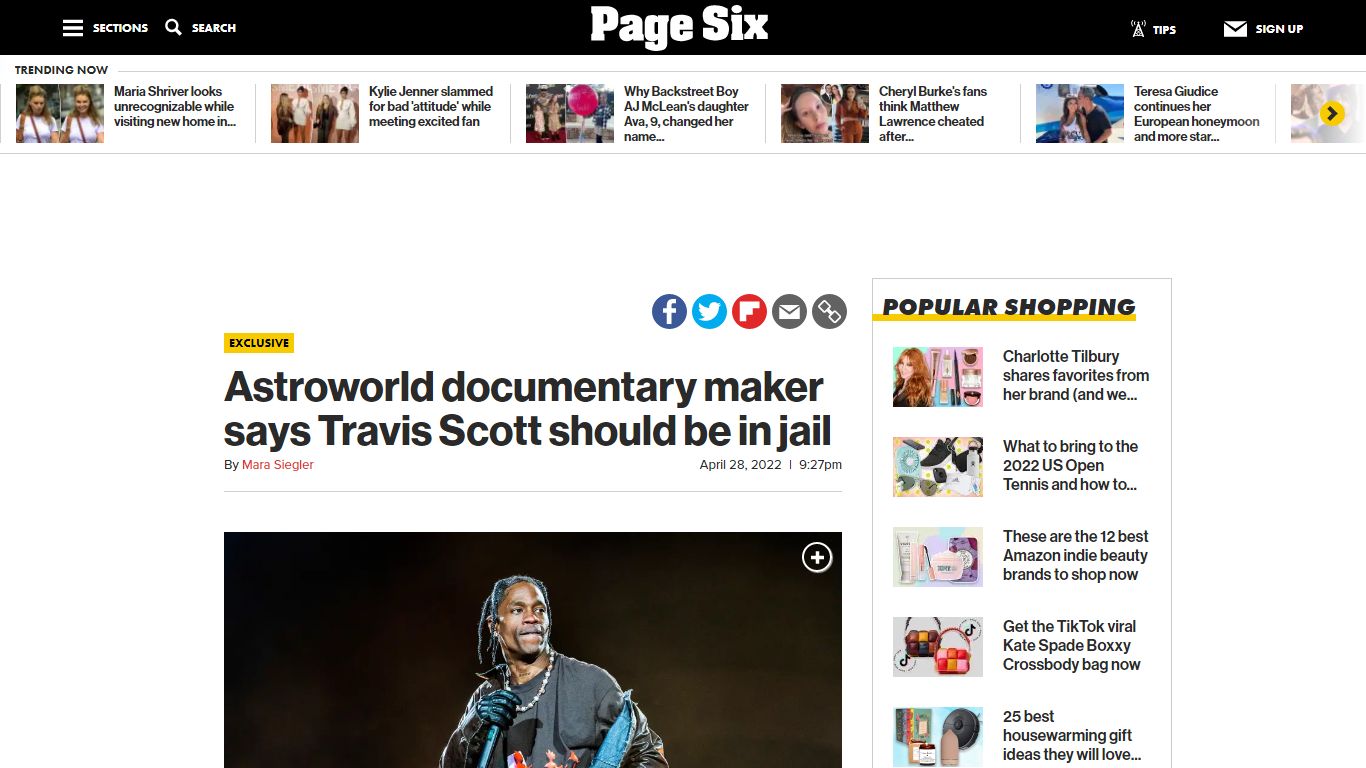 Travis Scott should be in jail: Astroworld documentary maker - Page Six